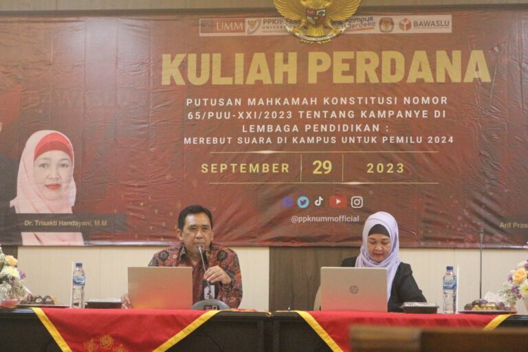 Gelar Kuliah Tamu, Prodi PPKn UMM Bahas Kuliah Pengawasan Pemilu