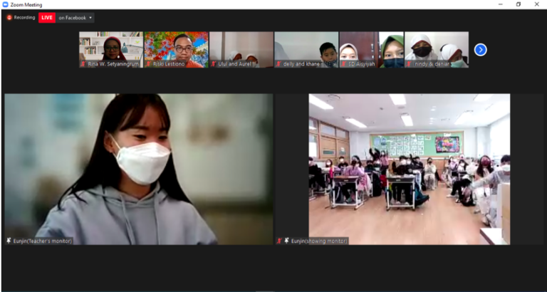 Kolaborasi Dosen, Alumni, dan Mahasiswa Prodi Pendidikan Bahasa Inggris UMM Bawa The Tale of Wendit pada International Collaboration dengan Dajeong Primary School Korea